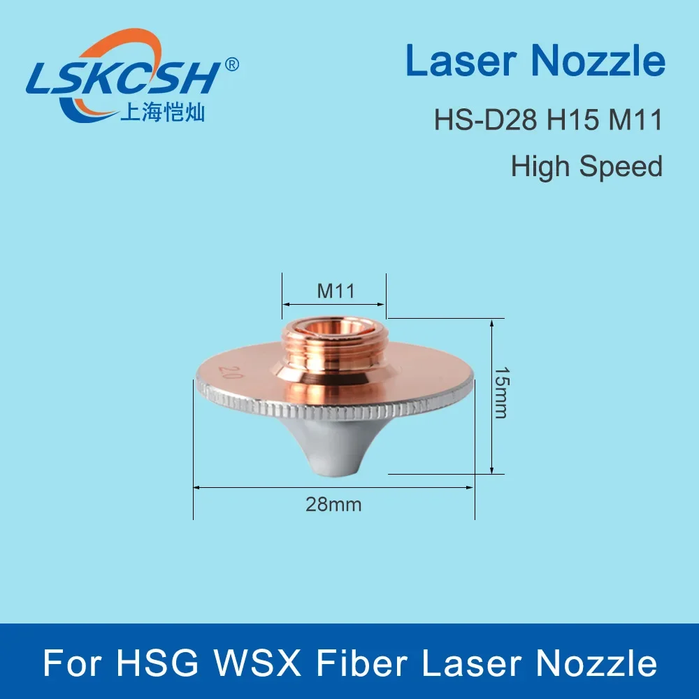  10pcs Laser Nozzles D28 Caliber 0.8-5.0mm High Speed Layers For PR/HSG/WSX Fiber Laser Cutting Head