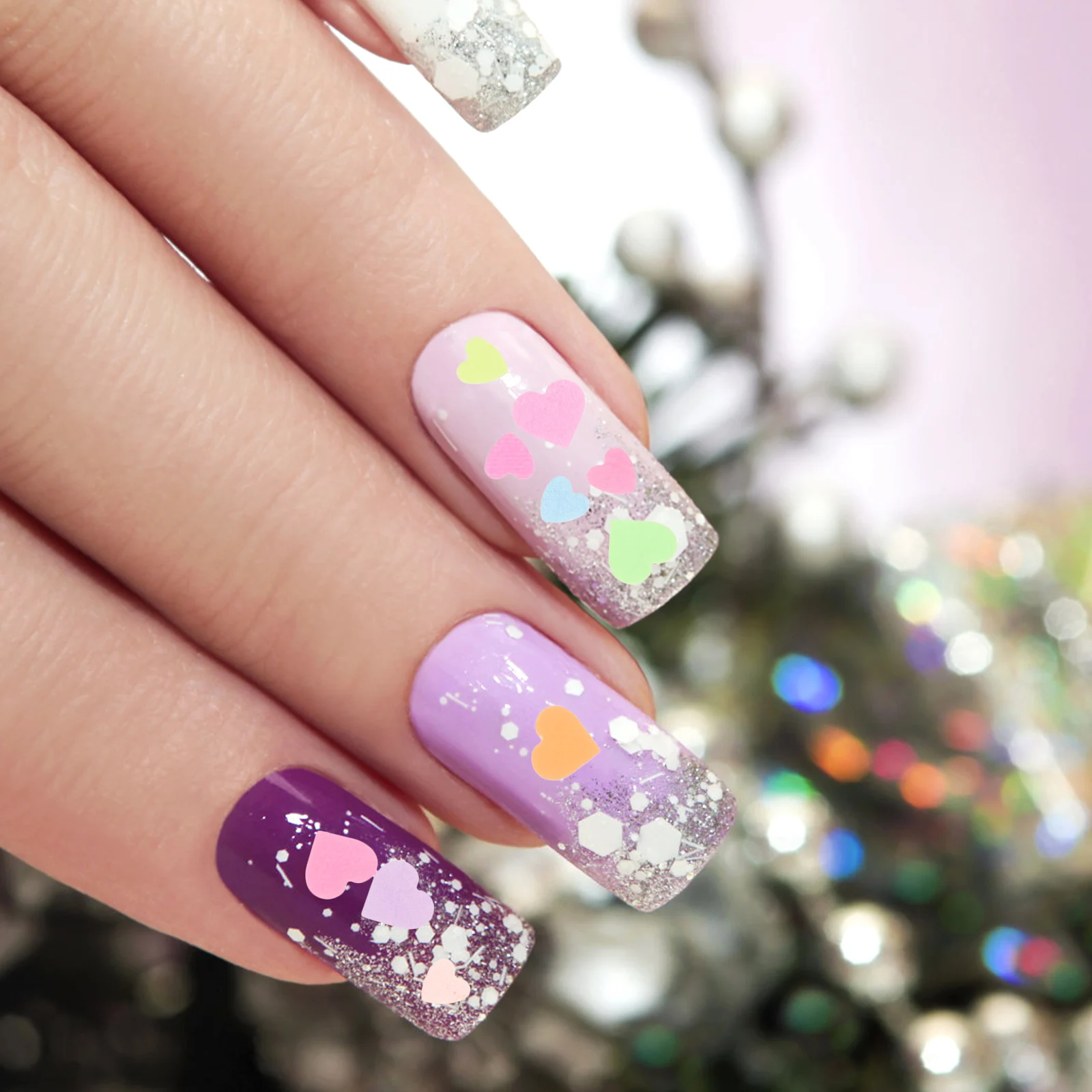 

Fluorescent Glitter Nail Sequins Manicure Paillette Shimmer Effect Diy Acrylic Gel Extensions Nail Art Decor Kawaii