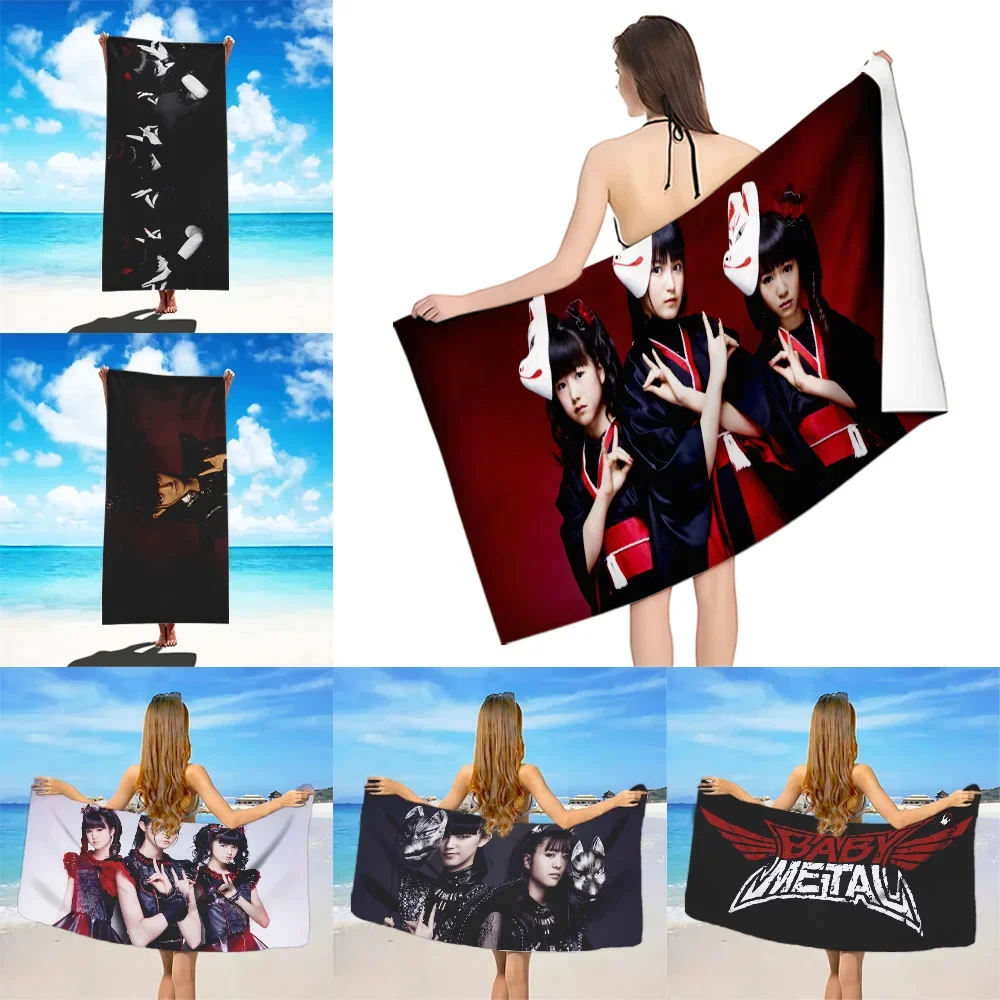 B-Babymetal Beach Towel Microfiber Sand Free Quick Dry Soft Sandproof Pool Towels Gift for Women Travel Gym Shower Camping