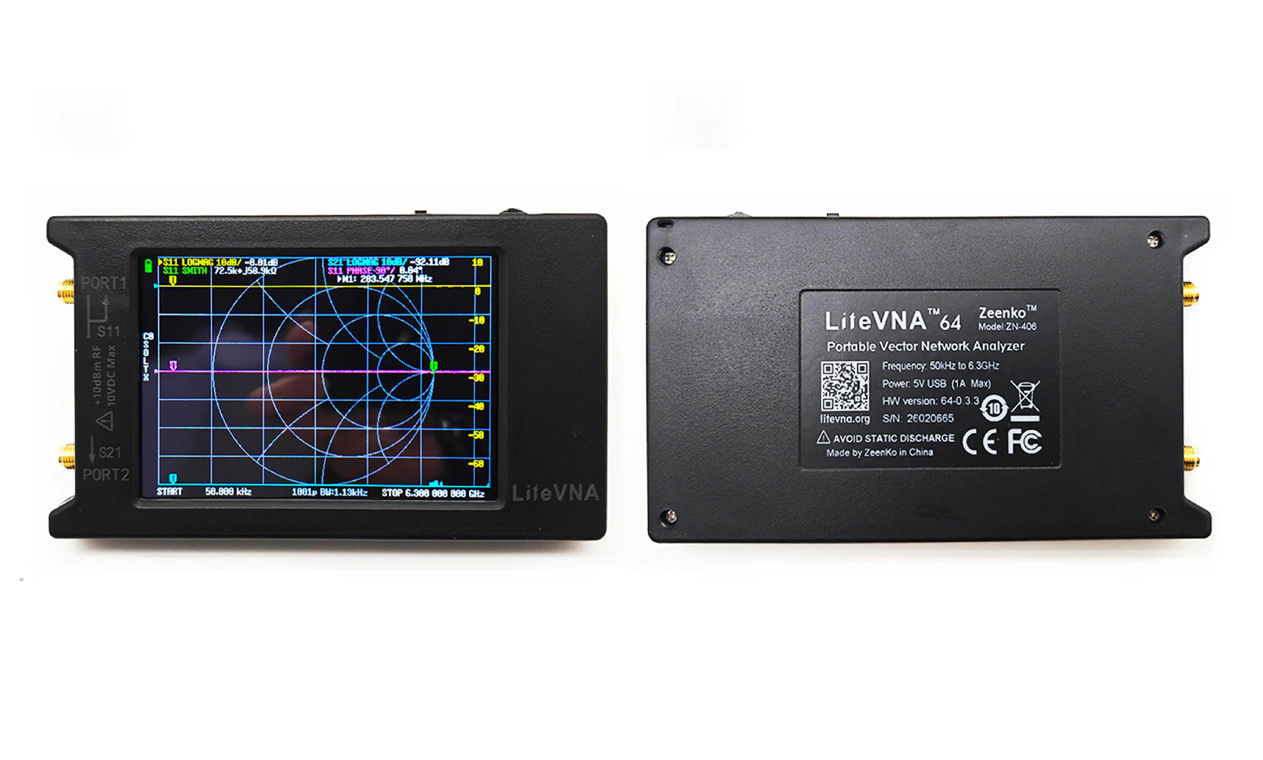 Zeenko LiteVNA 64 Version 0.3.3 Hand Held Vector Network Analyzer