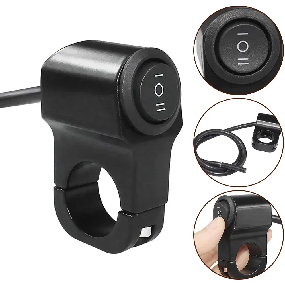 12V-60V Ebike Headlight Button Switch Bicycle Front Light 3 Gears For Handlebar 22cm Electric Bicycle Accessories