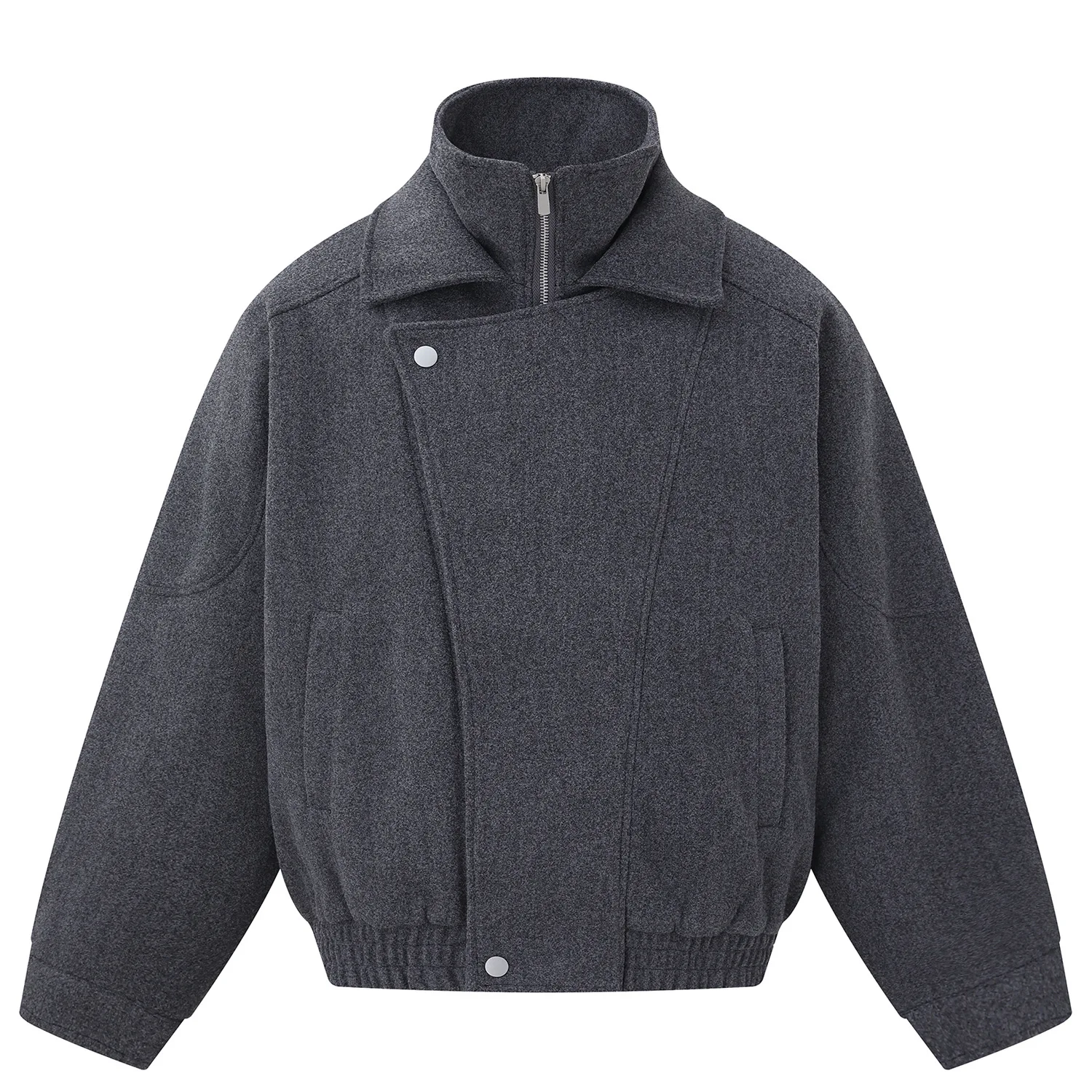 

Зимняя американская ретро-стирая денежная эстетическая шерстяная рабочая одежда, свободная толстая теплая хлопковая куртка-авиатор с воротником-стойкой