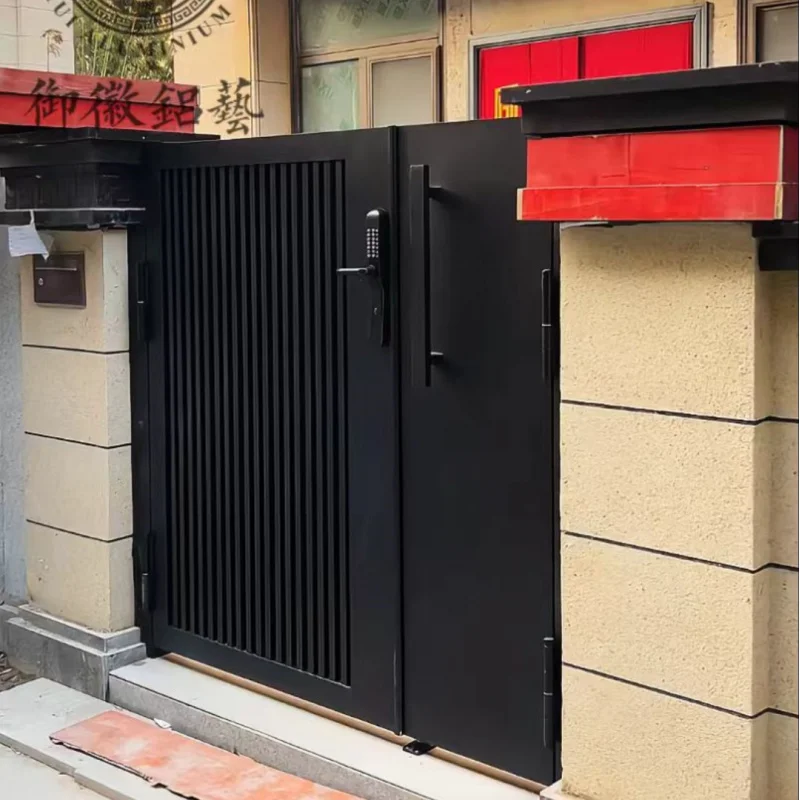 custom.Safe and Easy-to-Maintain New Garden Entry Aluminum Remote Controlled Quick Install Fence