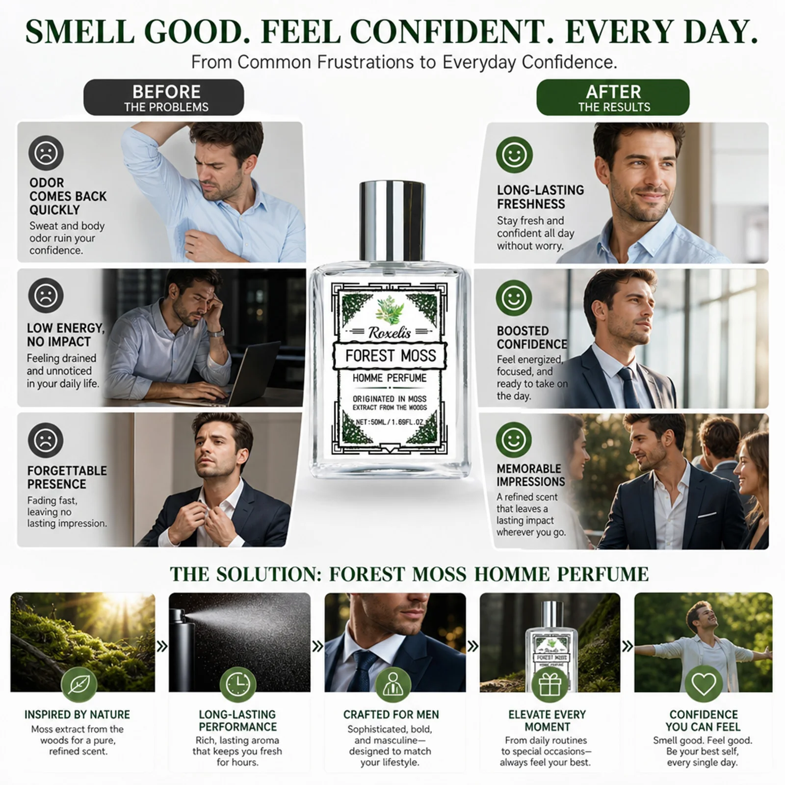 Forest and Whiskey Scent Perfum for Exude Elegance Lasting Charm Boost Confidence Light Fragrance Level Fragrance Spray view 5