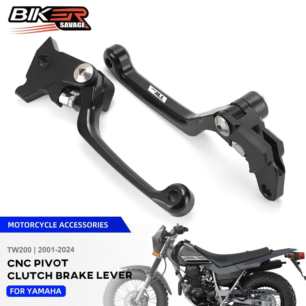 

Clutch Brake Lever For Yamaha TW200 2001-2024 Motorcycle Accessories CNC Pivot Dirt Pit Bike Control Handles TW-200 2023 2022 21