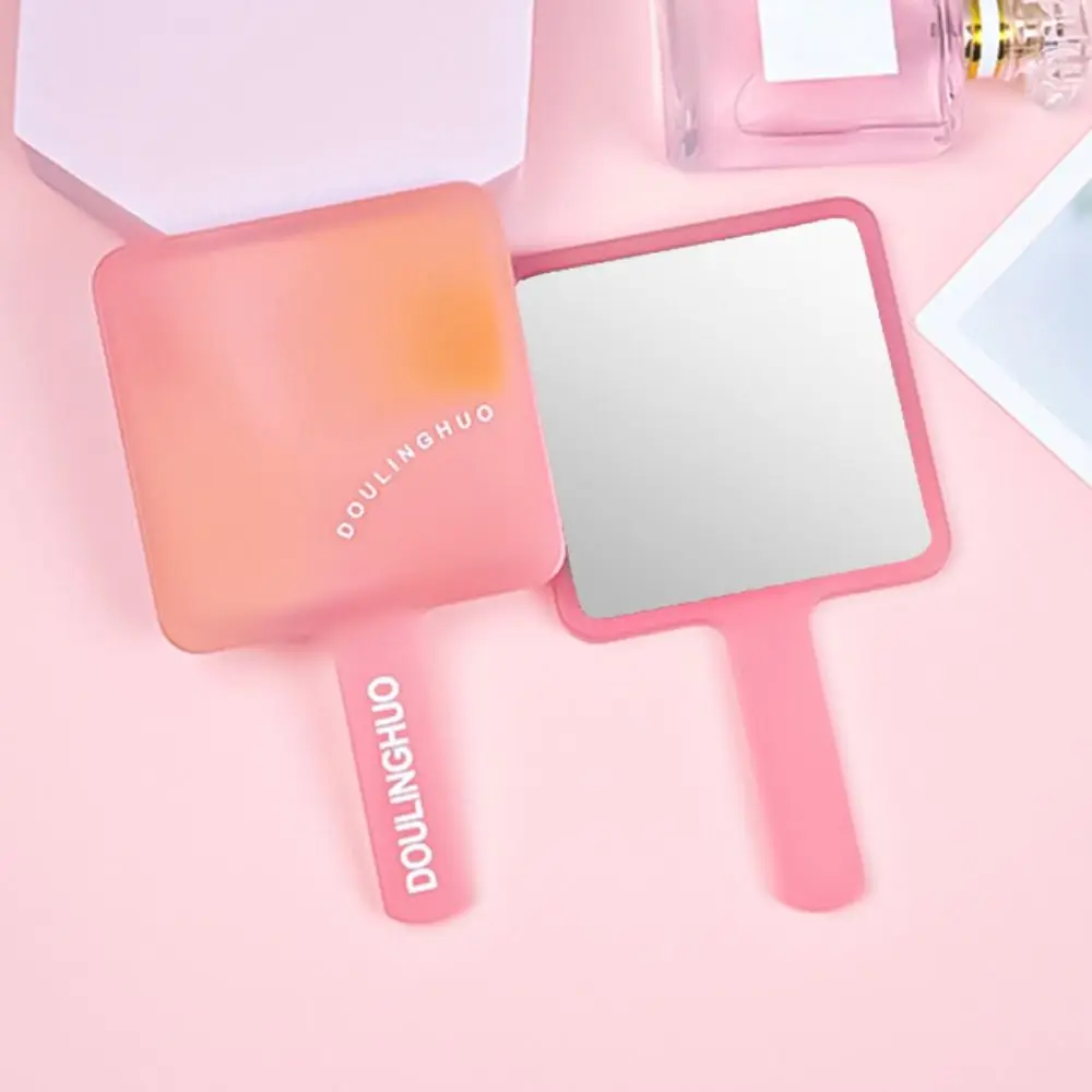 Espejo de mano para extensión de pestañas, espejo de tocador de mano, espejo de maquillaje cuadrado portátil, herramienta de maquillaje