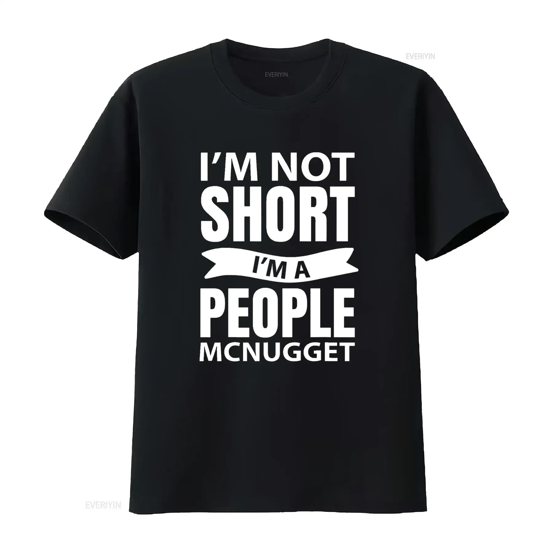 I M Not Short A People Mcnugget Trendy Women s Sleeve T Shirt Print Summer Top Fashionable and Comfortable vintage Washed