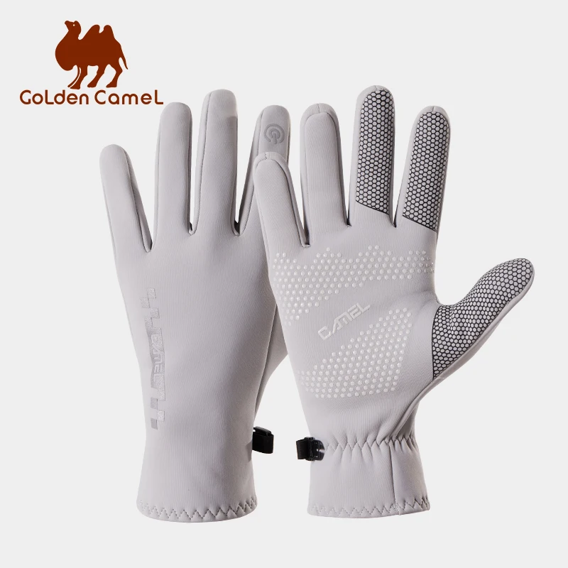 GOLDEN CAMEL Outdoor Cycling Gloves Men Women Winter Cold  Warm Plus Velvet Hiking Gloves Windproof Waterproof Touch Screen