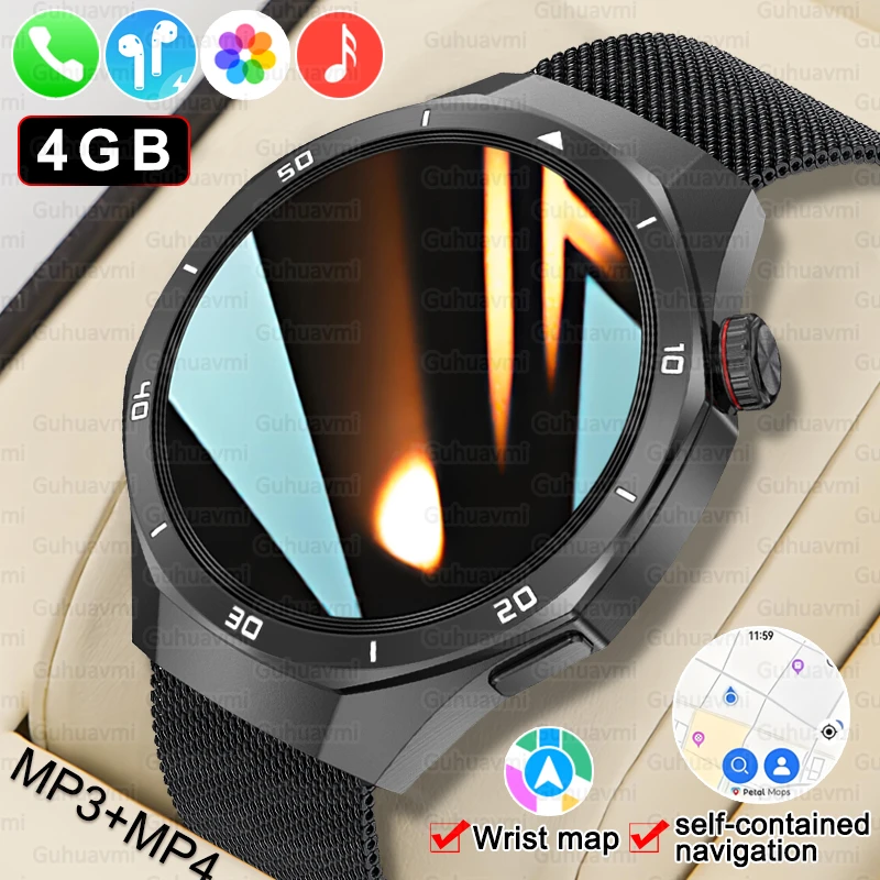 

Для Huawei MP3/MP4 плеер 4 ГБ памяти Смарт-часы GPS Карта Навигация Bluetooth Вызов 3D-рендеринг IP68 Водонепроницаемые спортивные умные часы