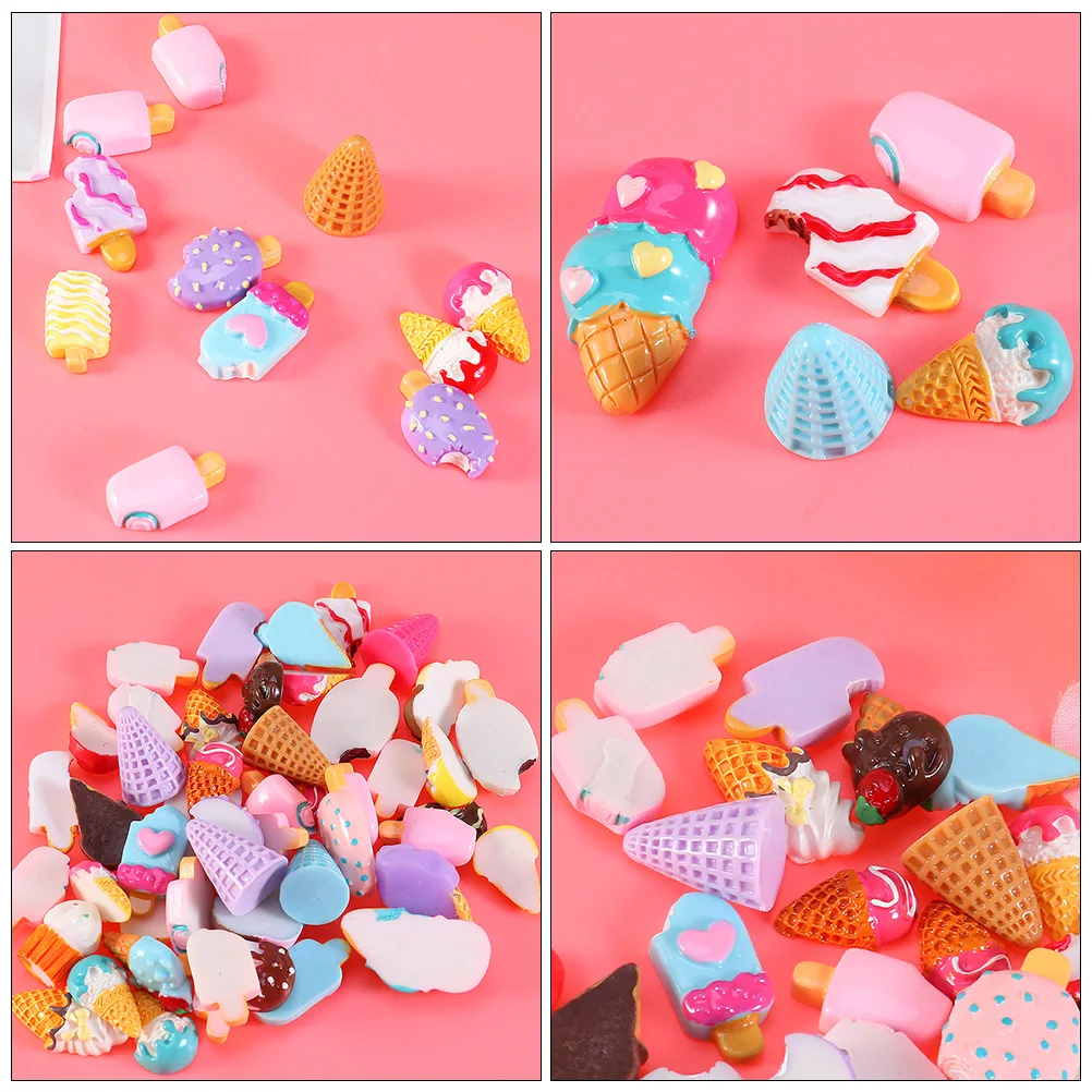 

30 Pcs Cream Phone Shell Embellishment Accessories Resin DIY Charms Craft Jewelry Making Phone Shell Embellishment H made