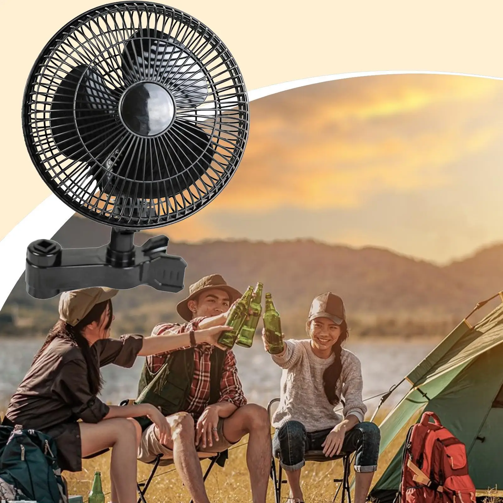 Grow Tent Clip Fan Quiet Clip On Fan Plant Growth Fan Oscillating Fan 2 Speeds Circulation Cooling For Workshop Greenhouse
