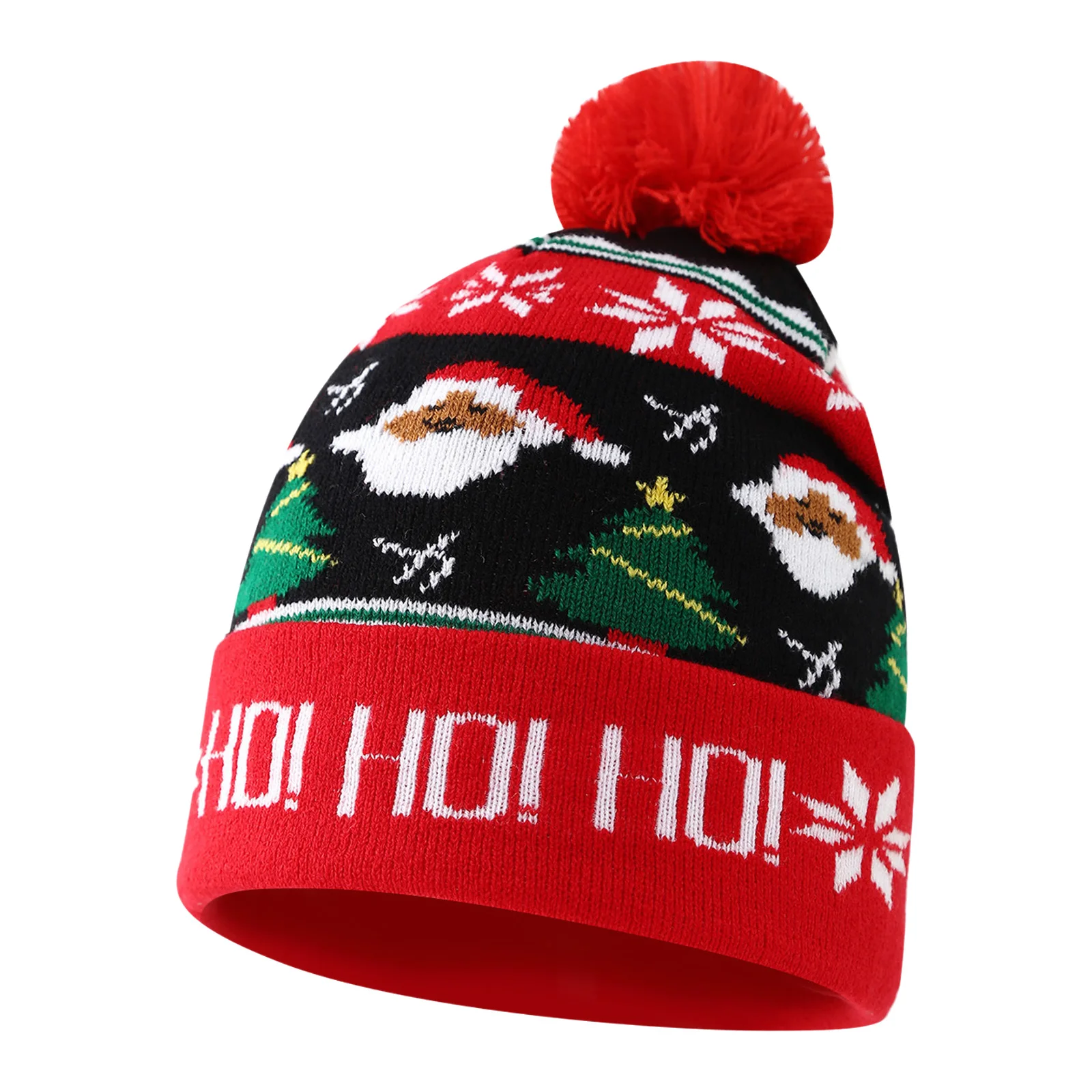 1 pezzo cappello per le vacanze di Natale berretto lavorato a maglia di Natale berretto carino elemento di Natale modelli di cartoni animati design berretto lavorato a maglia di Natale per donna uomo