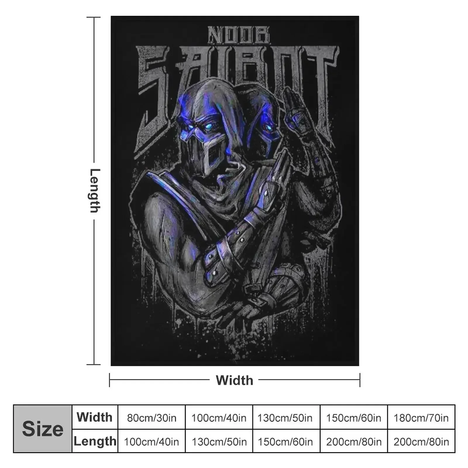 Mortal Kombat Noob Saibot Double Team Throw Blanket Decorative Throw Camping Blankets