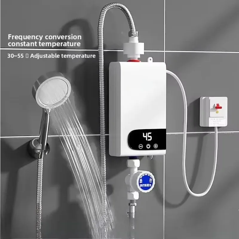 Variable Frequency Electric Water Heater Shower Bath Small Electric Kitchen Treasure Hot and Cold Water Heater view 3