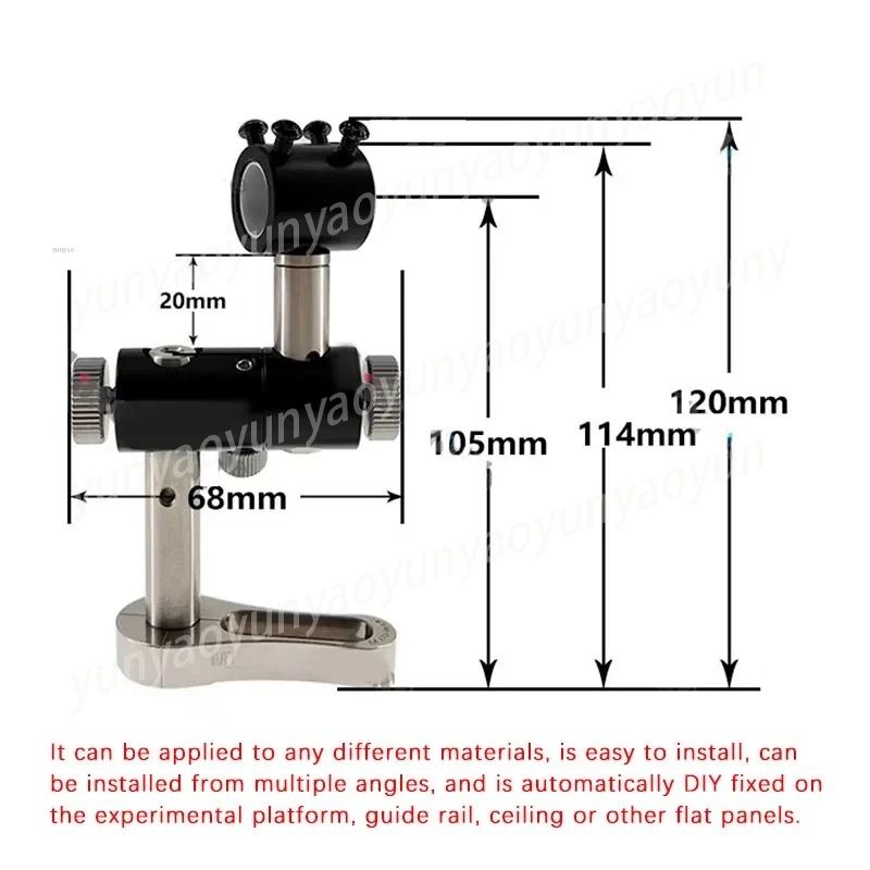 Adjustable  Universal Three-Axis Laser Optical Bracket Stainless Steel Fixing Fixture Positioning Lamp Infrared Laser