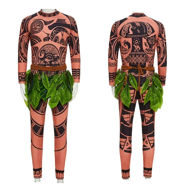 Volwassen Halloween Maui Tattoo Kostuum Mannen Vrouwen Carnaval Feest Cosplay Outfits Anime Cartoon Rollenspel Vermomming