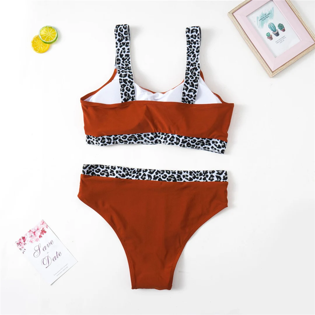 0XL - 4XL Splicing-Bikini, Plus-Size-Badebekleidung, Damen-Badeanzug, zweiteiliges Bikini-Set, Badeanzug, V3785B – Detail 16