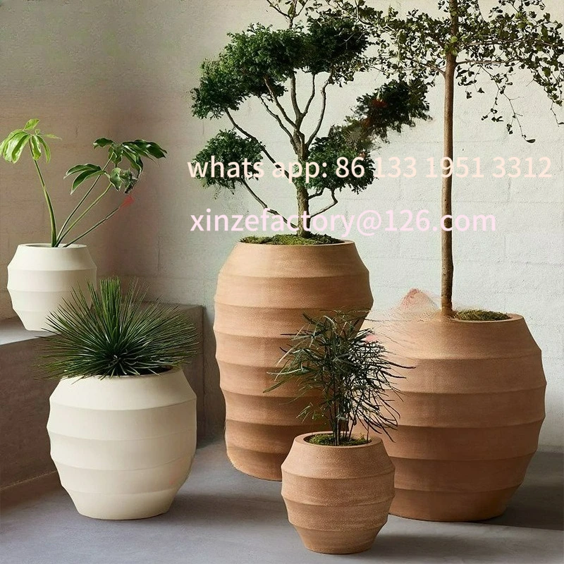 

Customizable lower pot creative imitation sandstone landscape flower ware commercial public area decorative flower box