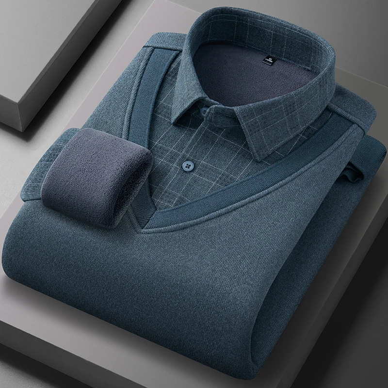 

Мужская рубашка с длинными рукавами, утолщенная, теплая и морозостойкая, с шерстью зимой, повседневная, удобная и качественная.