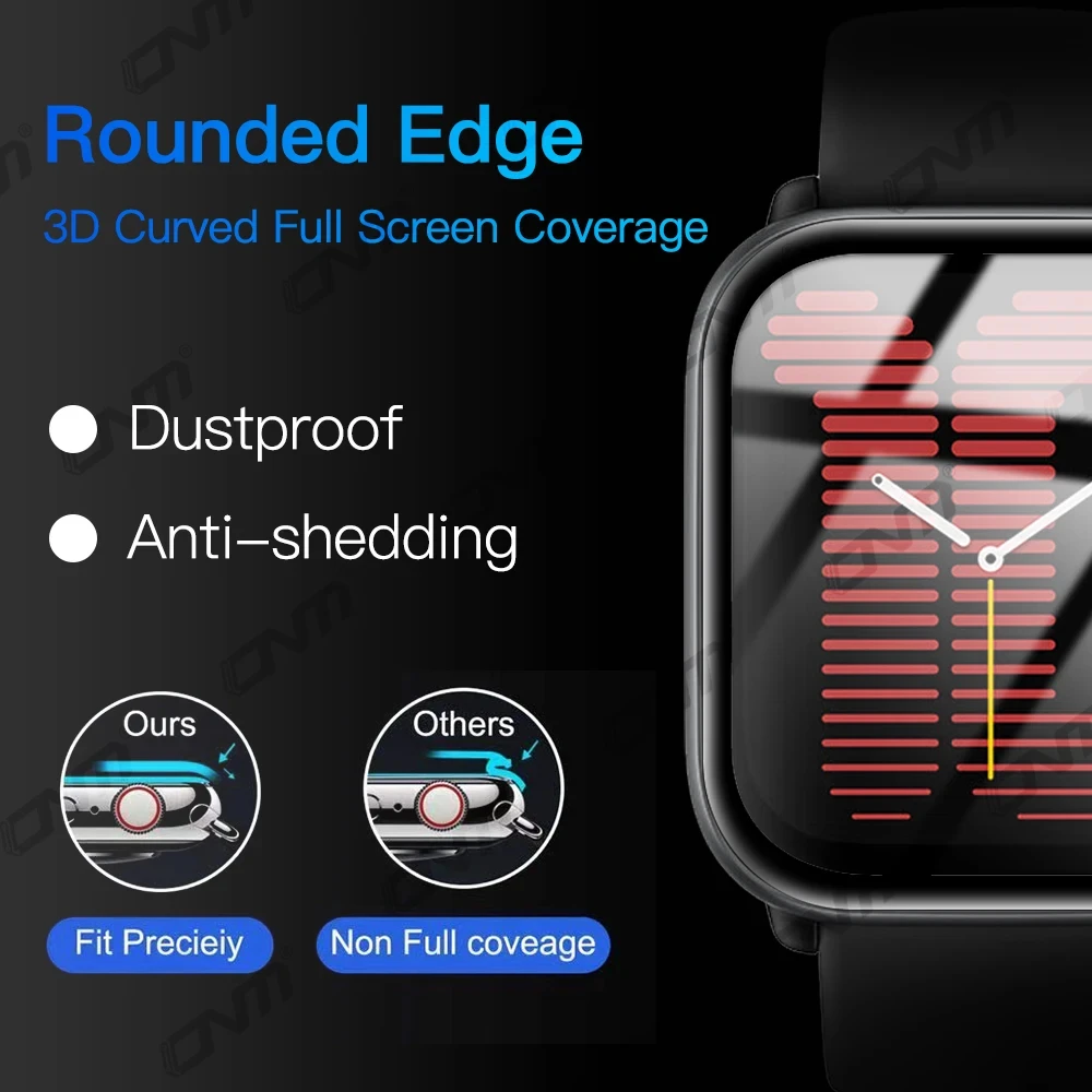 20D Screen Protector for Amazfit Active Anti-scratch Film for Amazfit Active Full Coverage Ultra-HD Protective Film (Not Glass)