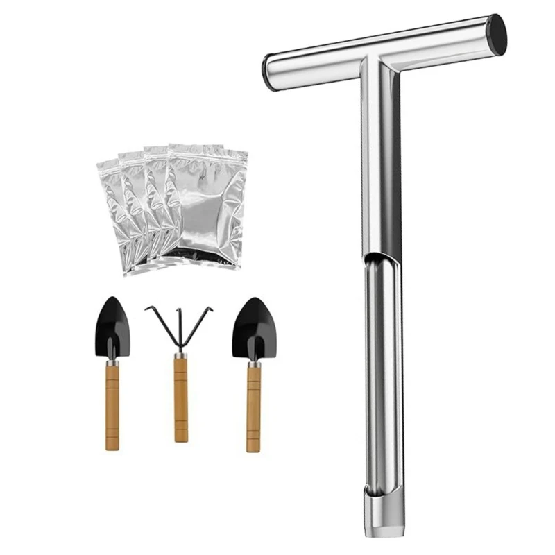 Sonda muestra suelo acero inoxidable, dispositivos sonda muestra para césped, granja y campo Golf, herramienta