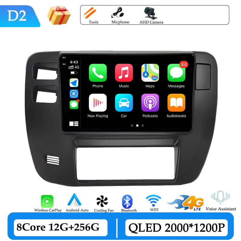 Draadloze CarPlay voor Nissan Patrol Y61 2002-2004 9 inch Android 15 GPS Navigatie Autoradio Video Multimedia Speler DSP Stereo