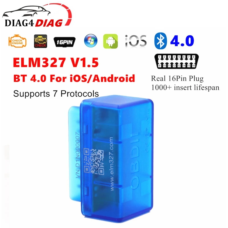 

Newest ELM327 B02L4/V01L4 OBD2 Scanner Bluetooth V2.1 OBD2 Auto Diagnostic Interface ELM 327 Bluetooth Auto OBD2 Code Scanner