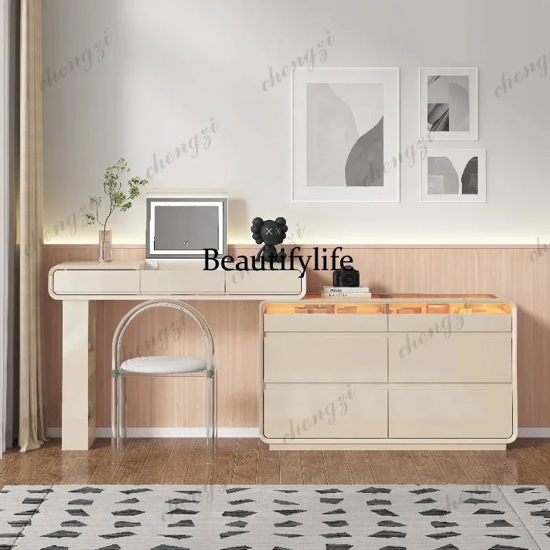 F182 Modern Vanity Table Aesthetic Elegant Classic Chic Vanity Table Minimalist Organized Meuble De Chambre Bedroom Furniture