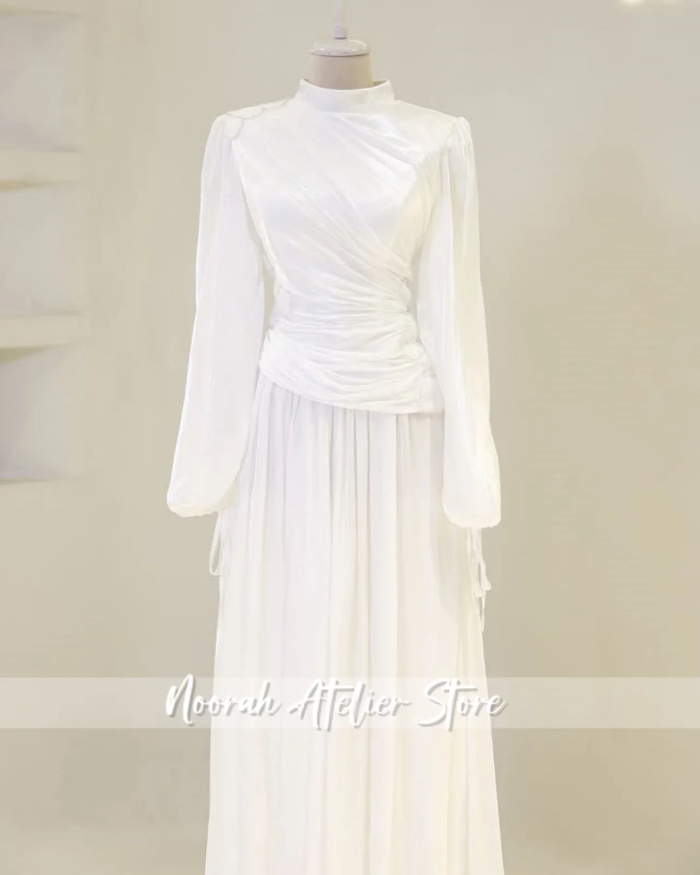 فساتين سهرة إسلامية فاخرة جديدة بأكمام طويلة H N باللون الأزرق السماوي 2025 دبي فستان طويل للحفلات المسلمة مطرز حسب الطلب