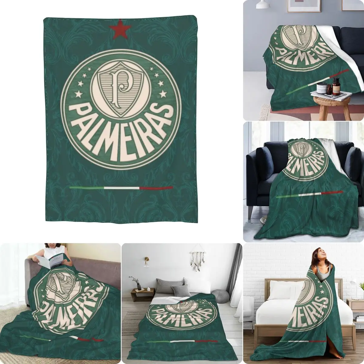 Palmeiras-Manta de microforro polar ultrasuave, colcha cálida, ropa de cama de microfibra