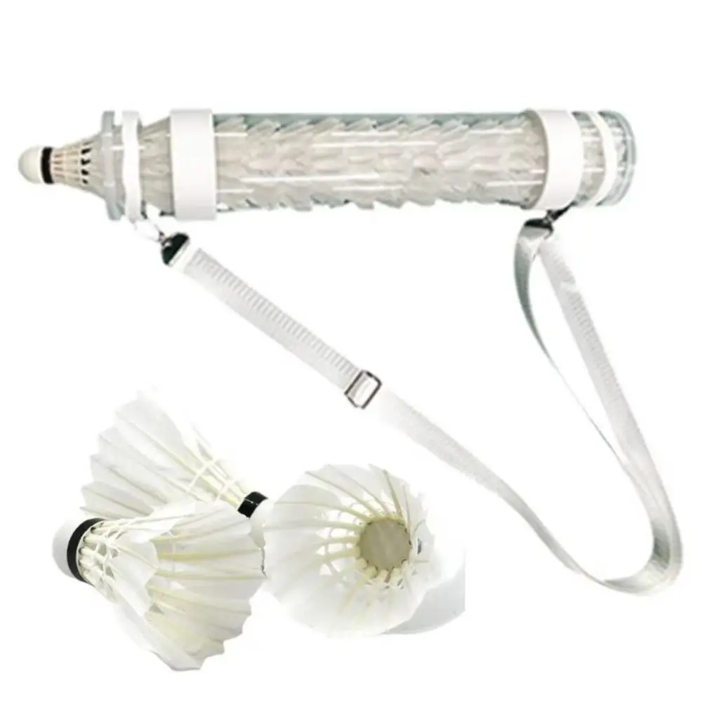 Magnetic Shuttlecocks Storage Tube Transparent Shoulder Strap Badminton Cylinder Durable Barrel Badminton Balls Holder - Image 2
