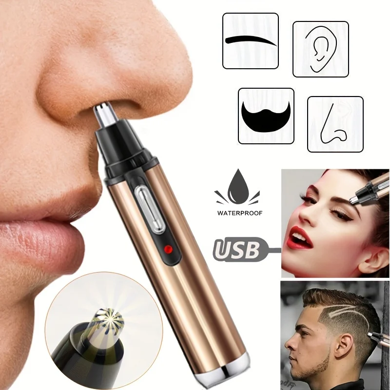 

Ear Nose Hair Trimmer Clipper Shaving Safety Face Care Nose Beard Cleaning Machine For Men Women Hair Removal Painless