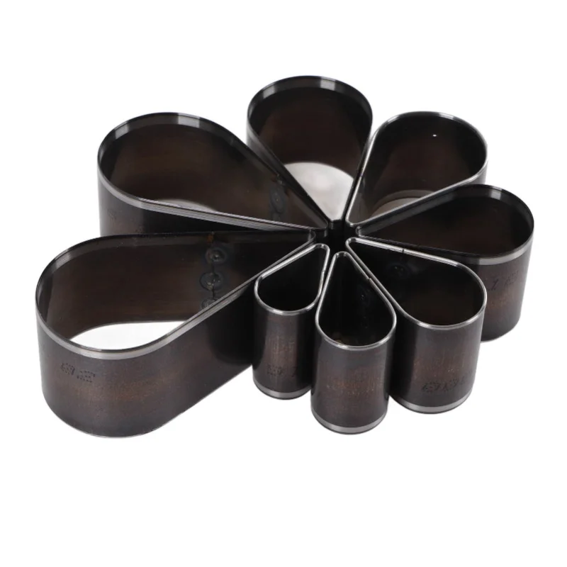 8Pcs Leather Cutting Die Set Teardrop Manual Punching Molds DIY Craft Tools Alloy Steel
