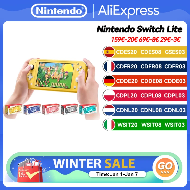 Nintendo Switch Lite Nintendo Switch Handheld Game Console 32G Internal Storage 5.5 inch LCD Touch Screen Bluetooth 4.1 Coral