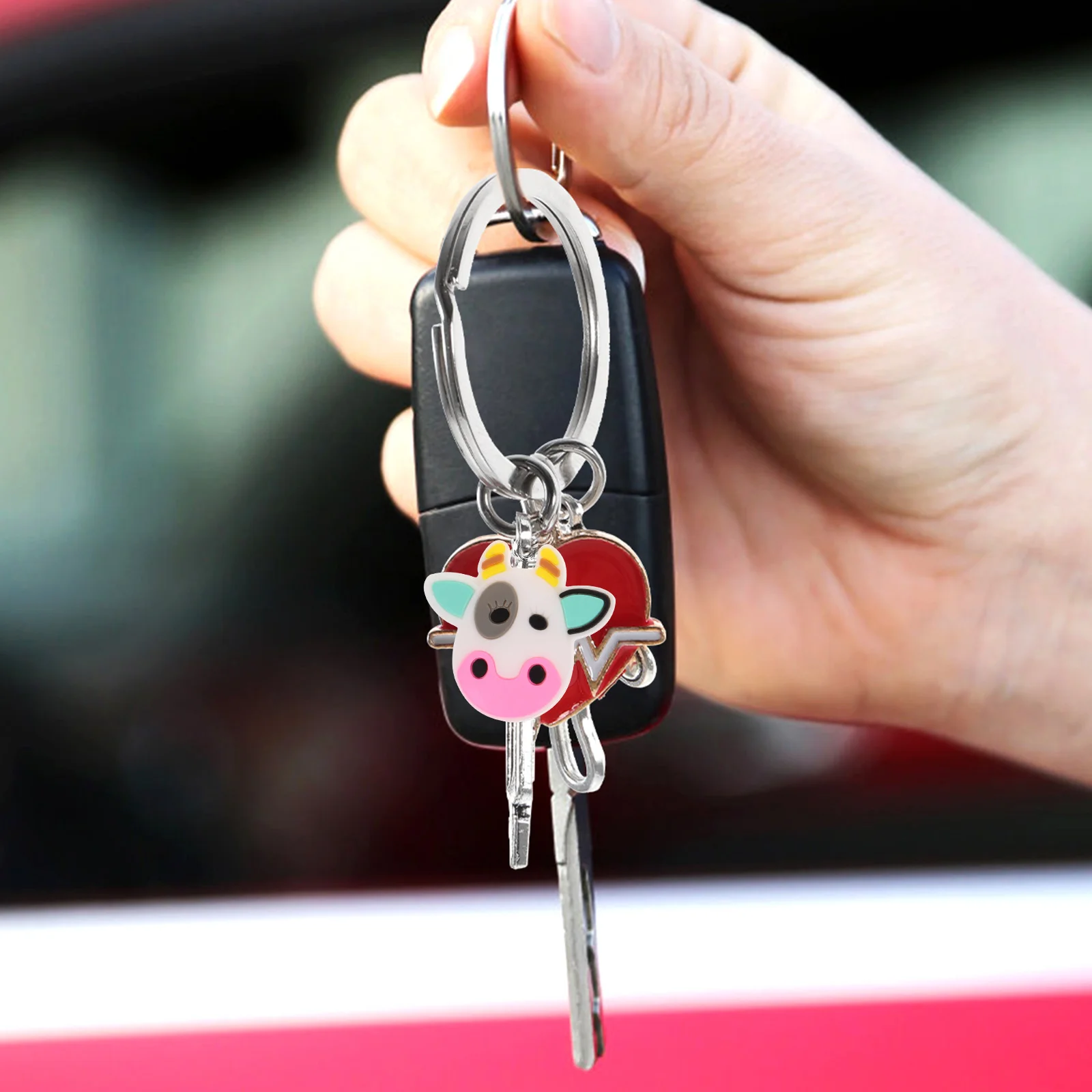 

20Pcs Silicone Beads Cow Shape Durable Flexible Crafting Keychain Making Ballpoint Pen Bead Silicone Cow Beads Making