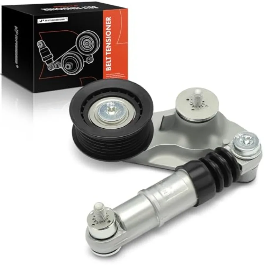 

A-Premium Belt Tensioner Assembly with Pulley Compatible with Land Rover LR2 2013-2015 Discovery Sport 2015-2017 Range Rover Ev