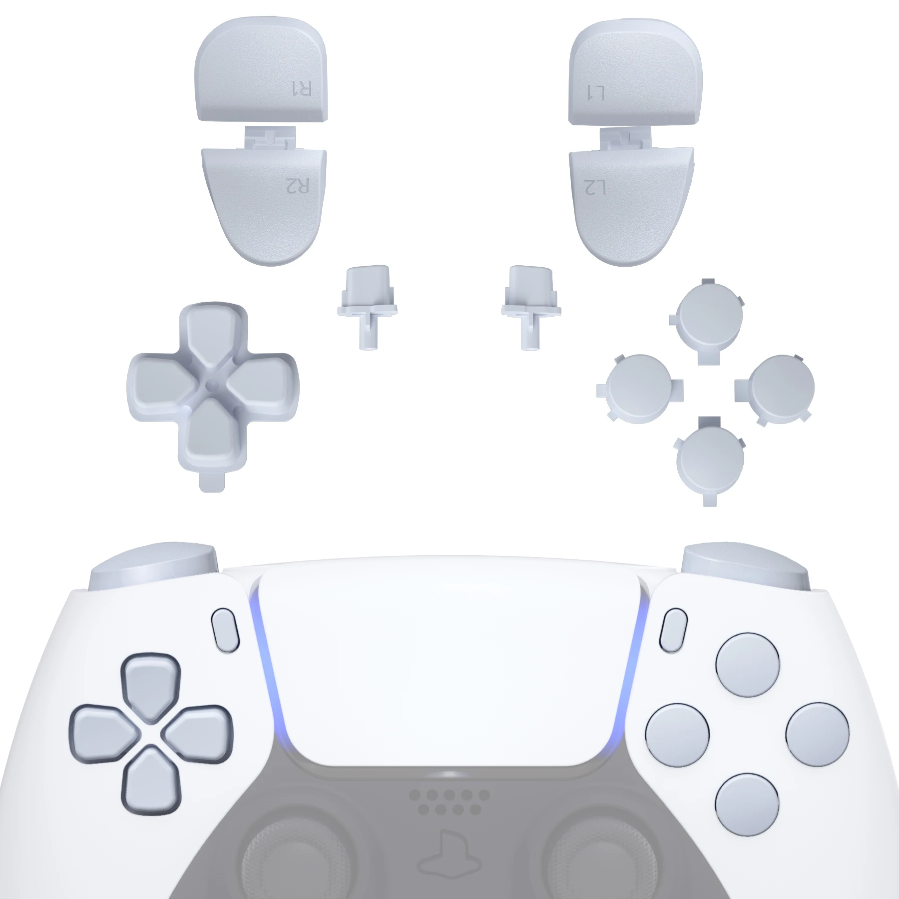 Extreate-مشغلات استبدال أزرار الوجه ، أزرار مجموعة كاملة ، D-pad R1 ، L1 ، R2 ، L2 ، متوافقة مع وحدة تحكم PS4 5 ، 040 ، 050