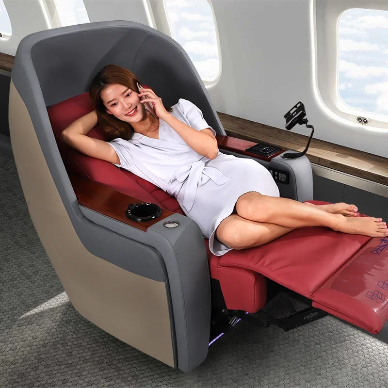 Home theater sofa first class space capsule electric leather high-end smart villa private audio and video room single recliner