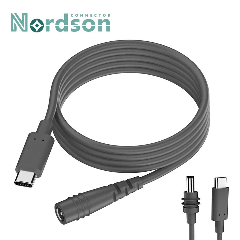 

100 Вт Type-C к DC5521 Женский провод для Starlink MINI PD20V 5A USB C к DC Мужской соединительный кабель Тип C к DC Удлинитель