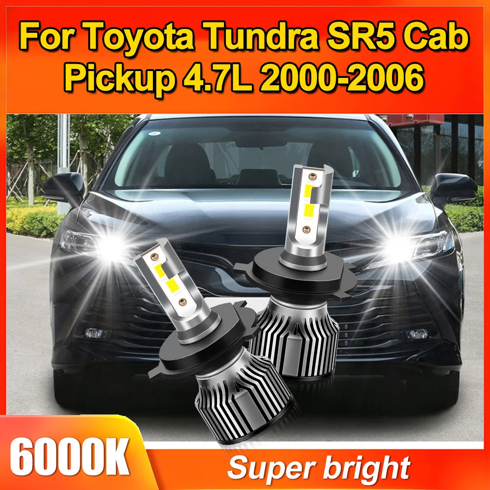 

H4 Дальний ближний свет 6500K белый 20000LM Комплект автомобильных светодиодных фар с внутренним приводом для Toyota Tundra SR5 Cab Pickup 4.7L 2000-2006