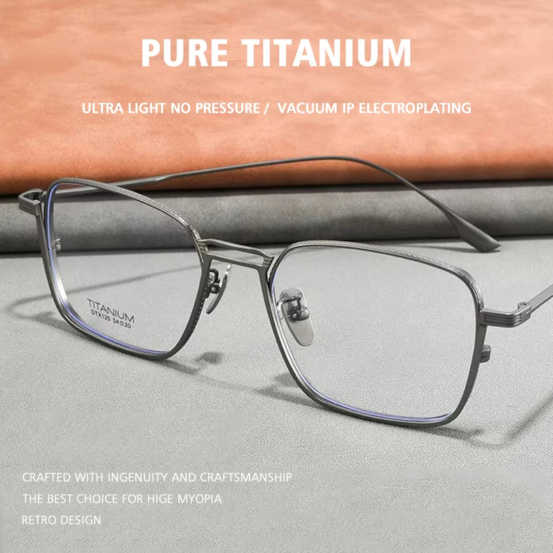 

O-Q CLUB Glasses Myopia Lenses to Read USA Luxury Brand Designer Pure Titanium Eyepieces for Reading Glass Sunglass Men Eyewear