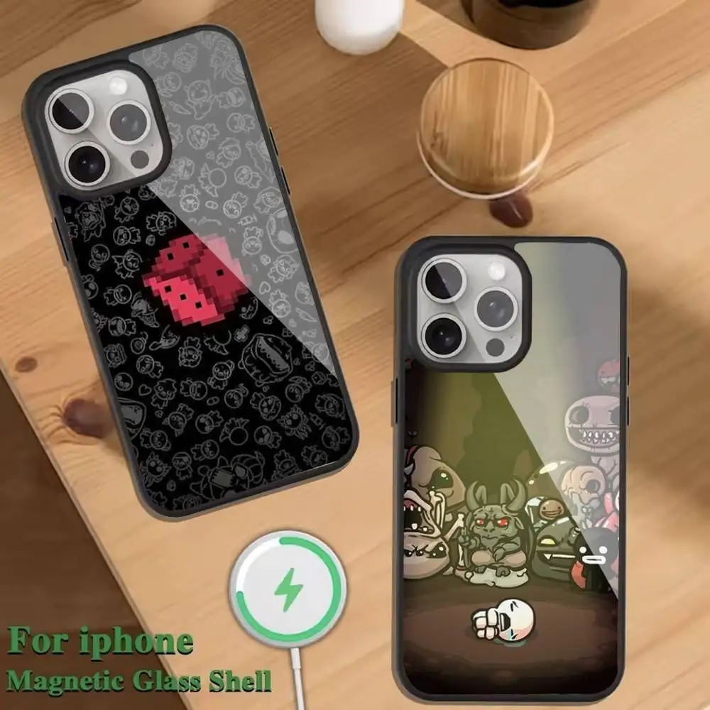 

Game The Binding of I-Isaac Phone Case For Magnetic Wireless Charge Cover For iphone 16 15 14 13 12 11 Pro Max Plus Coque