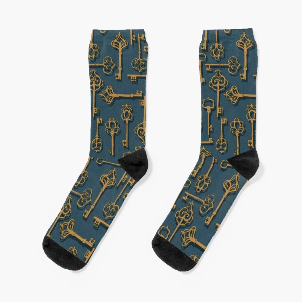 

Antique Keys Socks Heating sock custom sports floor Women's Socks Men's