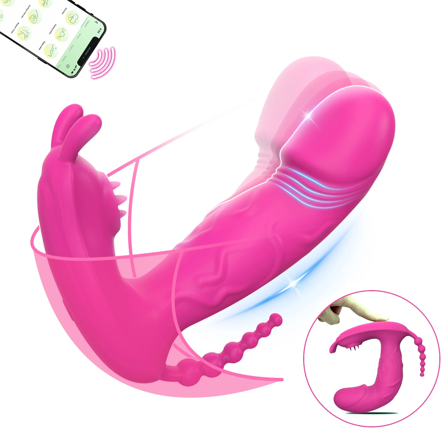 Wireless Bluetooth Dildo Vibrator Vagina G Spot Massager Wearable Panty Pussy Anal Stimulator Adult Supplies Sex Toys for Women