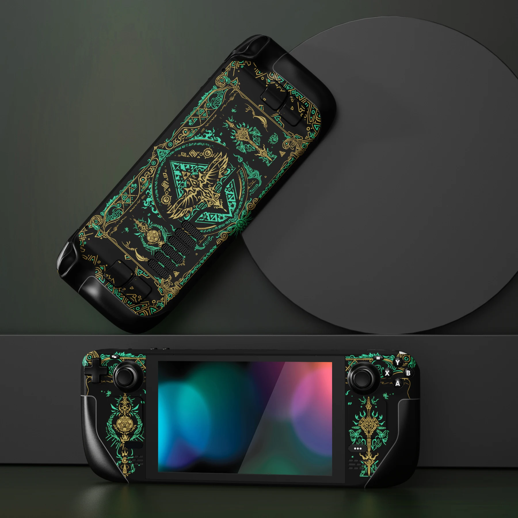 

PlayVital Full Set Protective Skin Decal for Steam Deck LCD & OLED, Vinyl Stickers Cover - Totem of Kingdom