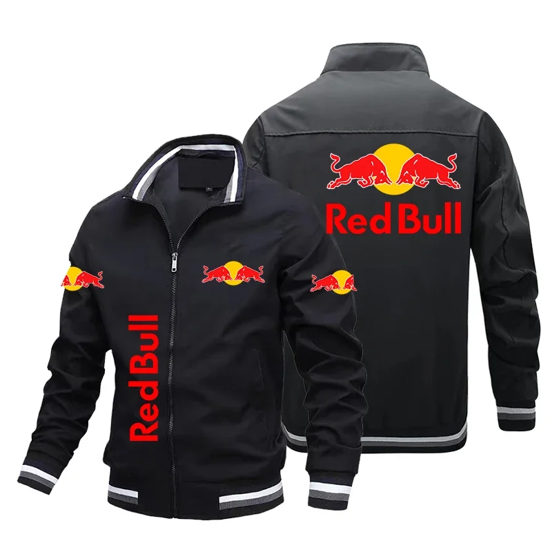 Men's Red Bull Racing Jacket Trendy Casual Loose Motorcycle Jacket Outdoor Sport Oversized Custom Top Racing Team Clothing S-5XL