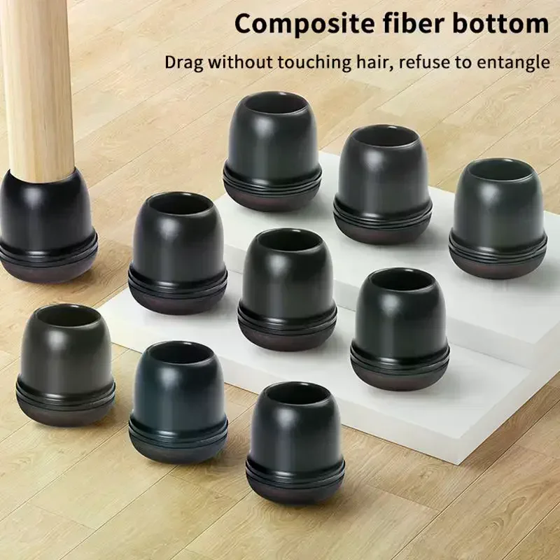 TPE 8PCS/Set Chair Leg Floor Protectors Cover Round Felt Diagonal Furniture Foot Cover For Hardwood Floors Reduce Noiser