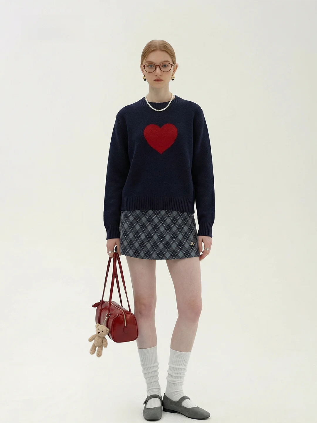 

Женская шерстяная юбка AHMI в стиле ретро с цветными блоками и клетчатым узором, с высокой талией, весна-осень, новая универсальная модель А-силуэта, короткая, скрывающая бедра