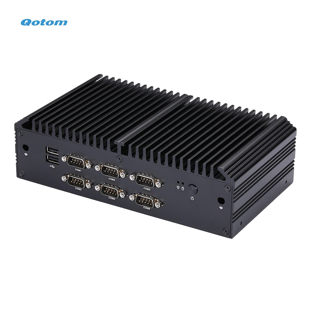 Q1077X with Core i7-10710U Processor Onboard 12M Cache 6 Cores up to 4.70 GHz Qotom Fanless Mini Industrial PC Core i7