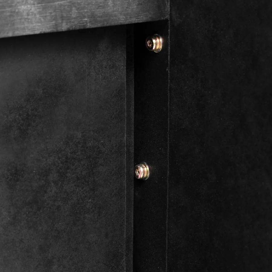 

TREXM Unique Retro Silhouette Console Table with Open Style Two Top Drawers for Entrance Dinning Room Living Room Antique Black